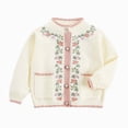 Ccpelsie Girls Cardigan Sweater Kids Color Block Button Long Sleeve ...