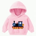 thumbnail image 1 of Ccpelsie Girls Casual Long Sleeve Hoodies Cute Oversized Fleece Pocket Sweatshirt Tops for Toddler(Pink,3-4 Years), 1 of 7