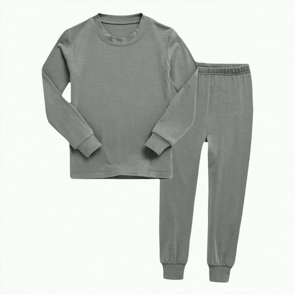 Ccpelsie Girls Clothes Two Piece Outfits Plaid Pants Set Clothes for Girls Clothing Sets Long Sleeve Top Casual Fall Outfit for Toddler(Grey,4-5 Years)