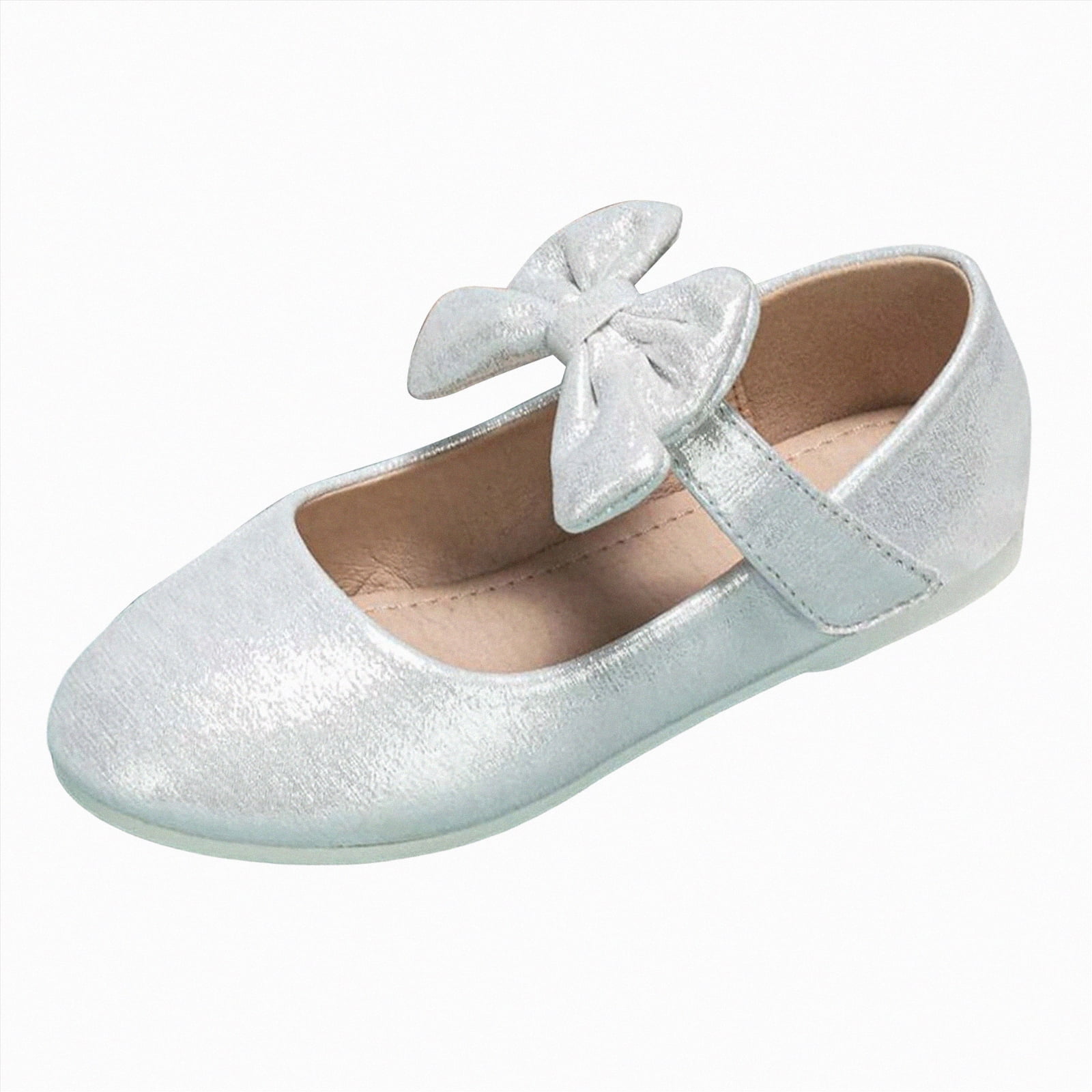 Ccpelsie Girls Cute Dress Shoes Kids Cute Cozy Mary Janes Ballet Flats ...