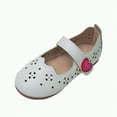 thumbnail image 1 of Ccpelsie Girls Dress Shoes Mary Jane Princess Hook and Loop Glitter Party Flats for Little/Big Kids(White,10), 1 of 5
