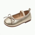 thumbnail image 1 of Ccpelsie Girls Dress Shoes Mary Jane Shoes for Kid Ballet Flats Back to School Princess Wedding Shoes(Gold,1), 1 of 4