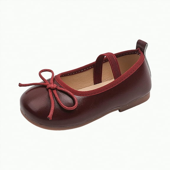 Ccpelsie Girls Dress Shoes Mary Jane Shoes for Kid Ballet Flats Back to School Princess Wedding Shoes(,1)