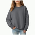 thumbnail image 1 of Ccpelsie Girls Fashion Sweatshirt Fleece Pullover Long Sleeve Fall & Winter Top for Toddler Kids(Grey,18-24 Months), 1 of 9