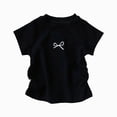 thumbnail image 1 of Ccpelsie Girls Graphic T-Shirts Casual Short Sleeve Tee Tops Cute Trendy Girls Clothes Black,18-24 Months, 1 of 9