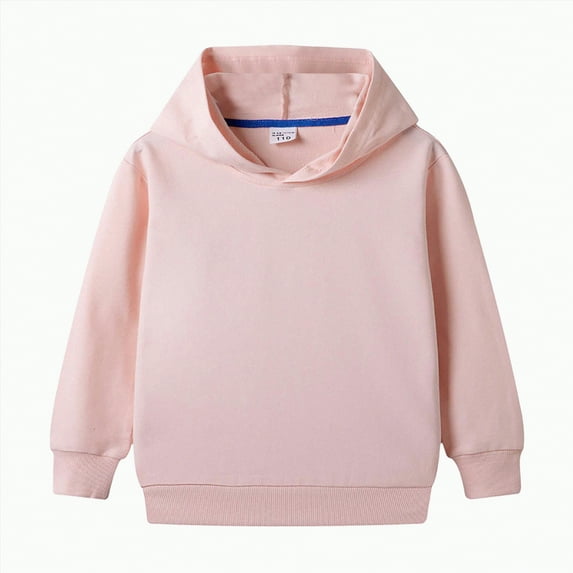 Ccpelsie Girls' Hoodie - Soft Cotton Blend Fleece Pullover Hoodie with Front Pockets - Trendy Sweatshirts for Kids(Pink,8-9 Years)