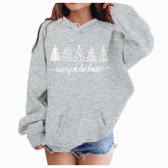 Ccpelsie Girls Hoodies Kids Fashion Pullover Hooded Sweatshirt for Girls Hoodie Dress with Pockets(Grey,4-5 Years)