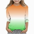 thumbnail image 1 of Ccpelsie Girls Long Sleeve Cute Print Shirt Toddler Long Sleeve Cotton Tee Soft Crewneck Fall Winter Top for Children 3-7 Years Green,8-9 Years, 1 of 5