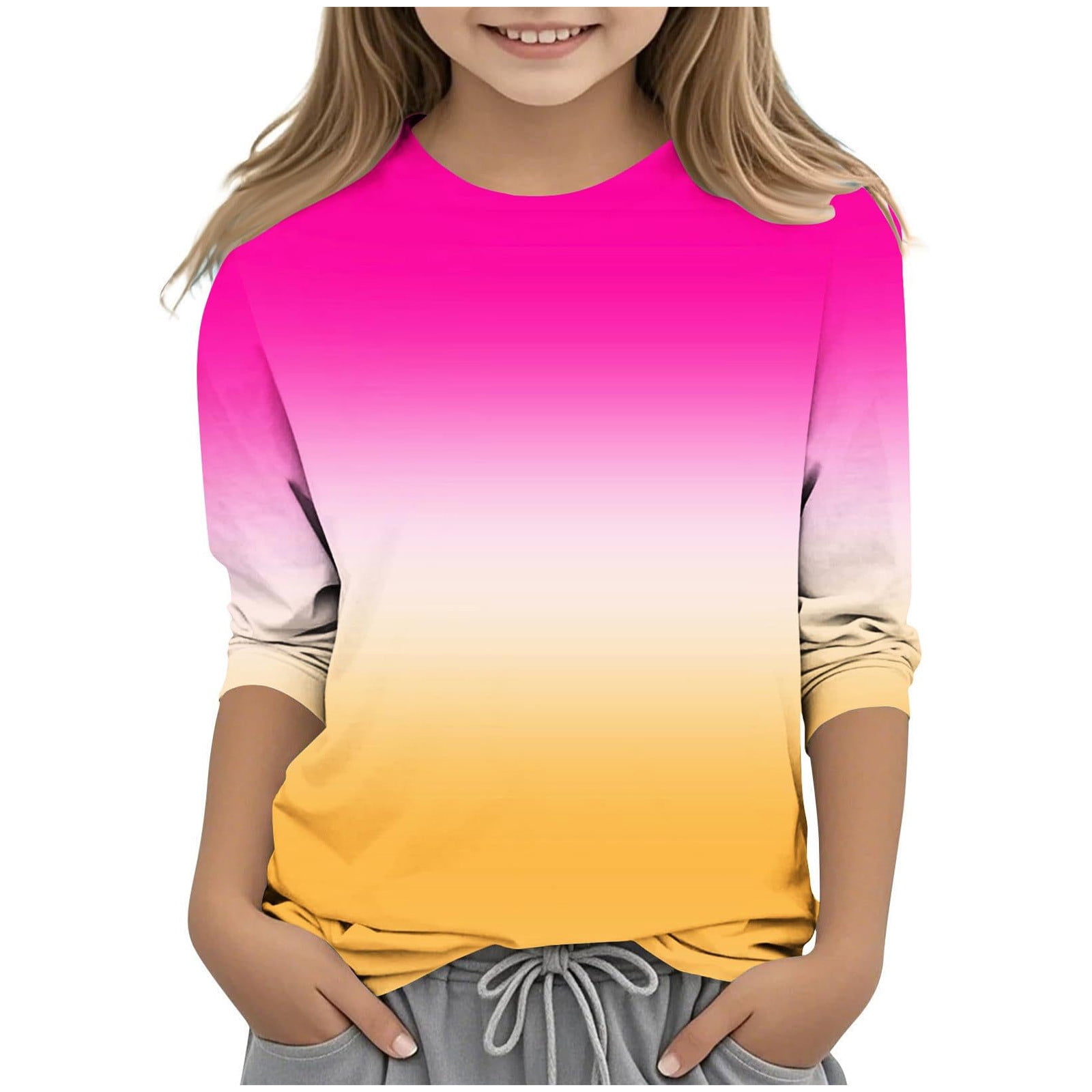 Teen Loose Printed Long-Sleeve Shirt – Bold Youth Graphic Tee main image 1