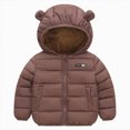 thumbnail image 1 of Ccpelsie Girls Puffer Jacket Girls Lightweight Winter Warm Casual Coat for Toddler Big/Little Kids(Coffee,5-6 Years), 1 of 4