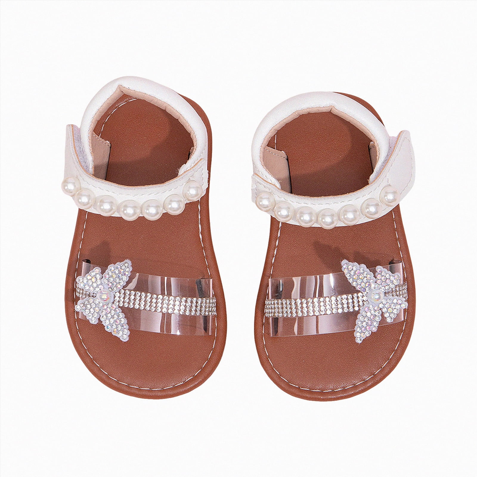 Ccpelsie Girls Sandals Kids Open Toe Summer Little Big Kid Flower Girl ...