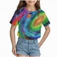 thumbnail image 1 of Ccpelsie Girls Short Sleeve Shirts Toddler Girls Summer Crew Neck T-Shirt Kids Plain Tees Tops(Light Green,12-13 Years), 1 of 1