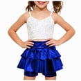 thumbnail image 1 of Ccpelsie Girls Shorts Summer Girls Running Shorts with Pockets Drawstring Kids Gym Workout Sports Shorts(Blue,5-6 Years), 1 of 8