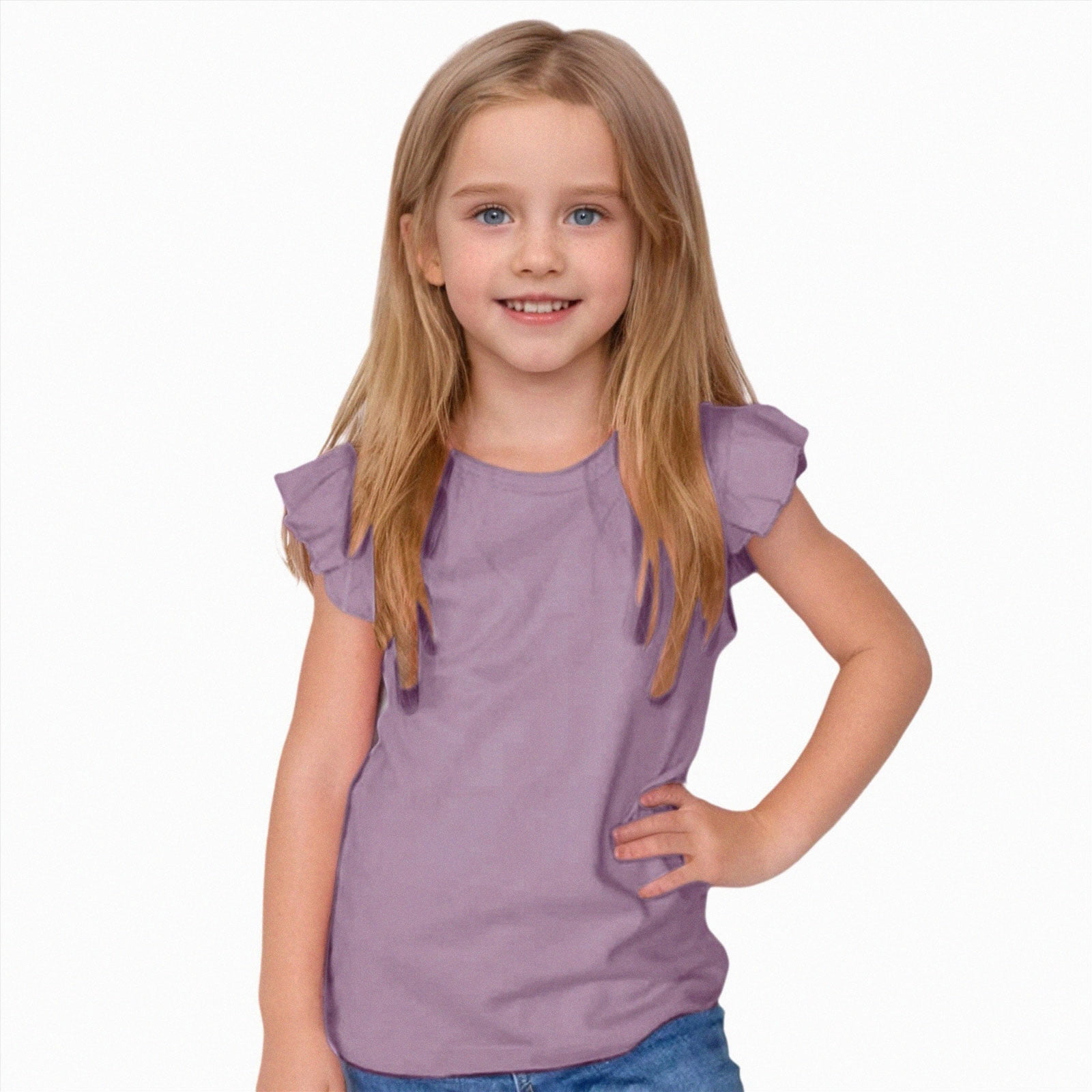 Ccpelsie Girls Summer Solid Tops Fashionable Short Sleeve T-Shirt ...