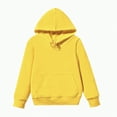 thumbnail image 1 of Ccpelsie Girls Sweatshirt - Soft Cozy Fleece Pullover Girls Hoodies Sweatshirts with Pocket(Yellow,3-4 Years), 1 of 4