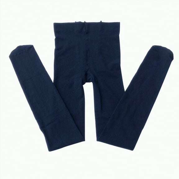Ccpelsie Toddler Girls Fleece Lined Tights Soft Thick Warm Tights for Cold Winter for Toddler Kids(Navy,2-4 Years)