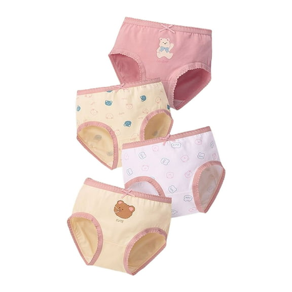 Ccpelsie Girls Underwear - 4 Pack Breathable Stretch Performance Seamless Hipster Underwear for Girls(Pink,6-7 Years)