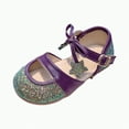 thumbnail image 1 of Ccpelsie Glitter Princess Ballet Flats for Girls, Mary Jane Shoes Dress Shoes for Girl Back to School Princess Wedding Shoes (Toddler/Little Kid/Big Kids)(Dark Purple,8), 1 of 9