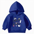 thumbnail image 1 of Ccpelsie Hoodies for Girls Cute Fleece Hooded Sweatshirt Kid Casual Long Sleeve Pullovers Tops with Pocket(Blue,5-6 Years), 1 of 7
