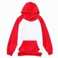 thumbnail image 1 of Ccpelsie Hoodies for Girls Cute Trendy Hooded Pocket Sweatshirts Long Sleeve Gradient Shirts Pullover(Red,2-3 Years), 1 of 5