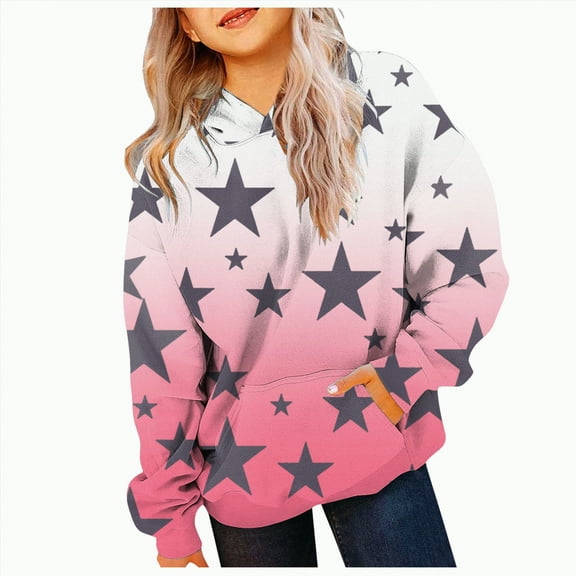 Ccpelsie Hoodies for Kids Trendy Oversized Pullover Sweatshirts Cute Long Sleeve Sweatshirt Little/Big Girl Clothes(Pink,9-10 Years)