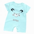 thumbnail image 1 of Ccpelsie Infant Baby Boy and Baby Girl Short Sleeve Romper Jumpsuit Waffle Knit Outfit Summer One Piece Clothes(Mint Green,6-12 Months), 1 of 4