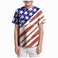 thumbnail image 1 of Ccpelsie Kids 4th of July Summer American Flag T-Shirt Toddler Boys Girls Patriotic Independence Day Top(Red,4-5 Years), 1 of 5