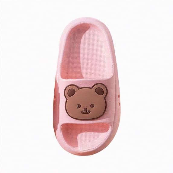 Ccpelsie Kids Flip Flops Slip On Boys and Girls Beach Sandals Pool Shower Shoes Summer Slippers for Little Kids Big Kids(Pink,11)
