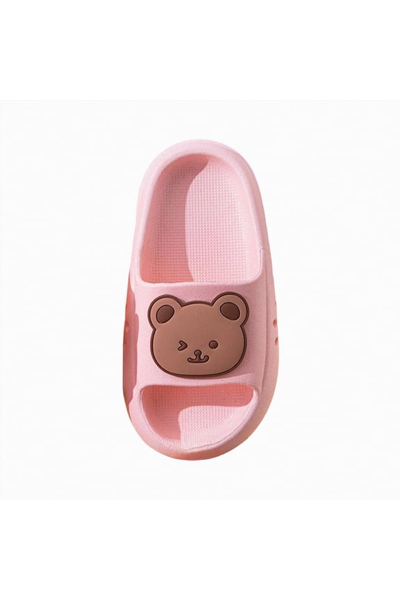 Kids Flip Flops Slip On Boys and Girls Beach Sandals Pool Shower Shoes Summer Slippers for Little Kids Big Kids(Pink,11)
