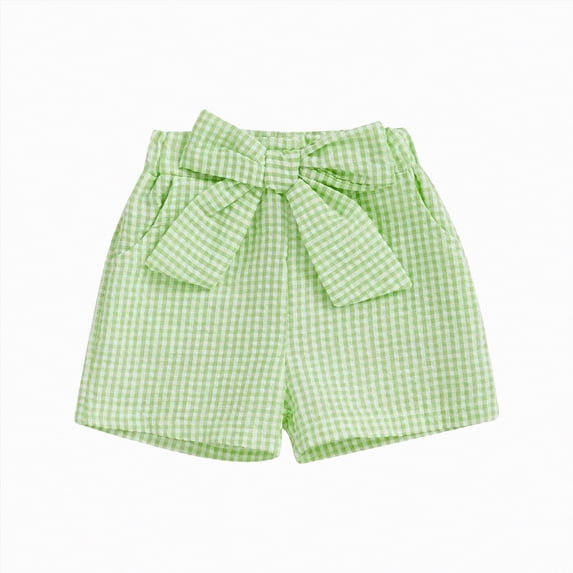 Ccpelsie Kids/Girls/Teen Girls Shorts Sport High Waisted Running Shorts with Pockets(Light Green,3-4 Years)