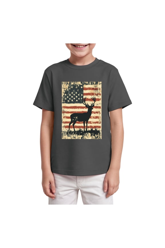 Kids Graphic Tees Cute Toddler T-Shirt Boys Girls Clothes Tops Boys Homewear(Grey,3-4 Years)