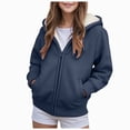 thumbnail image 1 of Ccpelsie Kids Hoodies Toddler Fall Outfits Pullover Hooded Medium Weight Sweatshirts for Boys and GirlsNavy,18-24 Months), 1 of 6