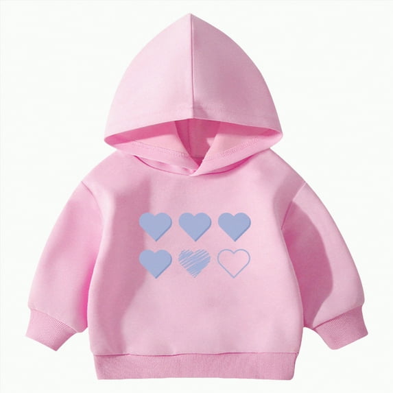 Ccpelsie Kids Hoodies for Boys Cute Printed Sweatshirts Casual Hooded Pullover for Little/Big Kids(Pink,3-4 Years)