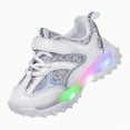 thumbnail image 1 of Ccpelsie Kids Led Shoes Toddler Girls Fashion Light Up Sneaker Toddler Boys Light Up Shoes Little Kid Flashing Led Sneakers(White,11.5), 1 of 9