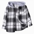 thumbnail image 1 of Ccpelsie Kids Plaid Button Down Shirt Boys Girls Soft Comfortable Long Sleeve Classic Collared for Toddler(Grey,6-7 Years), 1 of 9