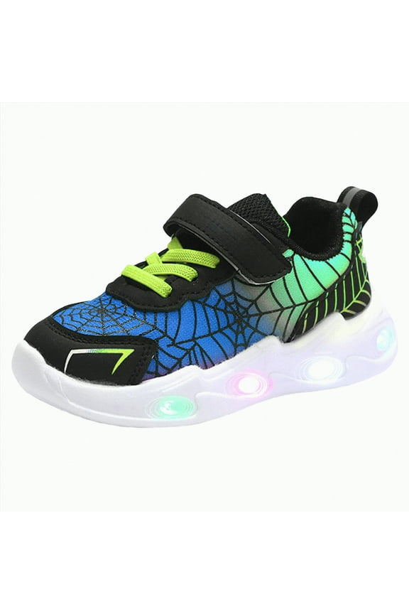 Kids Shoes LED Light Color Shoes Shiny Shoes Simple Kids Gifts for Party Birthday Christmas Day(Blue,5.5)