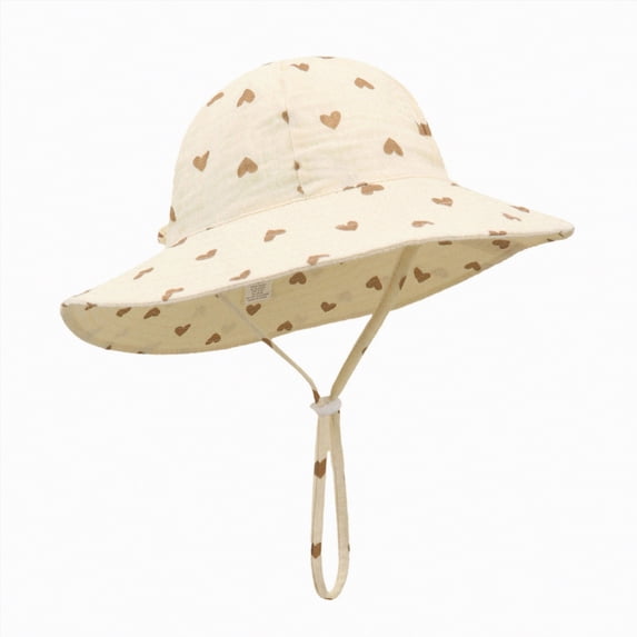 Ccpelsie Kids Sun Hat Baby Boy Hats Toddler Hat Bucket Hat for Baby Girls Beach Hat with Wide Brim Kids Caps(K,XS)