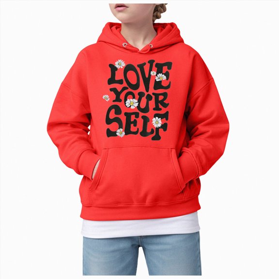Ccpelsie Kids Tie Dye Sweatshirt Boys Hooded Kangaroo Pocket Pullover Hoodies for Toddler(Red,12-13 Years)