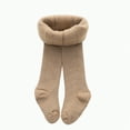 thumbnail image 1 of Ccpelsie Kids Toddler Girls Cotton Tights Cable Knit Warm Leggings Solid Pantyhose Footed Stretch Stocking Pants(Khaki,6-12 Months), 1 of 3