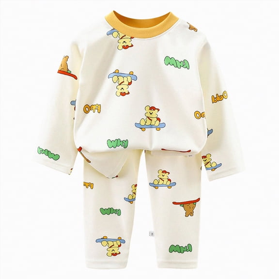 Ccpelsie Kids Toddler Girls and Boys Clothes Outfits Long Sleeve Cute Top Elastic Waist Pants Spring Summer Clothing Set(Green,18-24 Months)