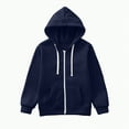thumbnail image 1 of Ccpelsie Kids Toddlers Zip Up Hoodie Lightweight Jacket Sweatshirt with Full Zipper For Boys Girls Toddler(Dark Blue,5-6 Years), 1 of 5