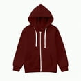 thumbnail image 1 of Ccpelsie Kids Toddlers Zip Up Hoodie Lightweight Jacket Sweatshirt with Full Zipper For Boys Girls Toddler(Wine,10-11 Years), 1 of 5