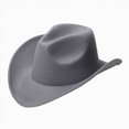 thumbnail image 1 of Ccpelsie Kids Vintage Wide Brim Felt Girl Boy Cowgirl Cowboy Hat for Kids Wide Brim Western Cowgirl Hat, 1 of 9