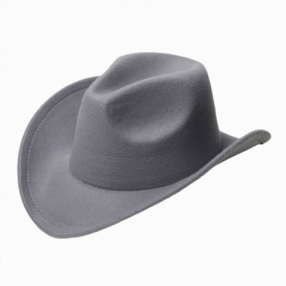 Ccpelsie Kids Vintage Wide Brim Felt Girl Boy Cowgirl Cowboy Hat for Kids Wide Brim Western Cowgirl Hat