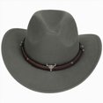 thumbnail image 1 of Ccpelsie Kids Western Cowboy Hat Children Wide Brim Hat Boy and Girl Beach Cowgirls Cattleman Cowboys Hats Grey,3-18 Years, 1 of 7