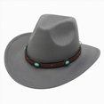 thumbnail image 1 of Ccpelsie Kids Western Cowboy Hat for 2t 3t 4t 5t 6t Girl Boy Wide Brim Beach Cowgirl Hat Cattleman Cowboys Hats(Grey,3-8 Years), 1 of 5