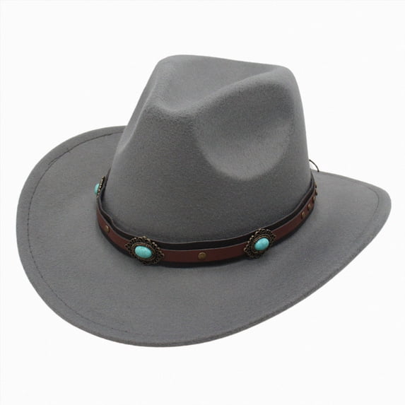Ccpelsie Kids Western Cowboy Hat for 2t 3t 4t 5t 6t Girl Boy Wide Brim Beach Cowgirl Hat Cattleman Cowboys Hats(Grey,3-8 Years)