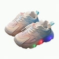 thumbnail image 1 of Ccpelsie LED Shoes for Kids Light Up Shoes Boys Girls Fashion Low Top LED Lights Sneakers Kids Glowing(White,8), 1 of 7