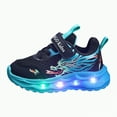 thumbnail image 1 of Ccpelsie LED Sneakers for Boys Girls Low Light Up Shoes Walking/Running Lightweight Breathable Gym Shoes(Blue,12), 1 of 6