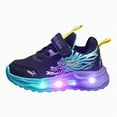 thumbnail image 1 of Ccpelsie LED Sneakers for Boys Girls Low Light Up Shoes Walking/Running Lightweight Breathable Gym Shoes(Purple,6), 1 of 4